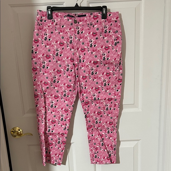 Charter Club Pants - Charter Club Floral Pink Cropped Pants